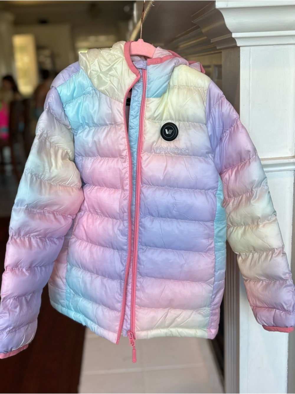 Venustas HEATED Pastel Ombre Puffer Jacket w/Hood & battery pack/charger  (NWT)